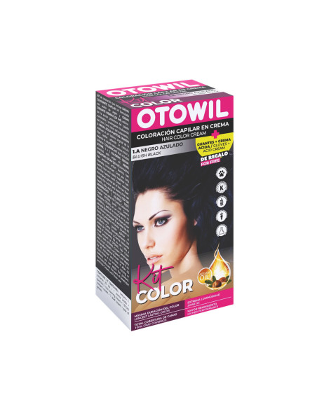Kit Simple - Argan |1.A Negro Azulado + Oxidante 20 vol + Puntitas Fashion + Guantes