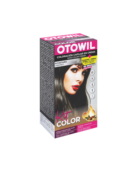 Kit Simple - Argan |4 Castaño  +  Oxidante 20 Vol + Puntitas Fashion + Guantes