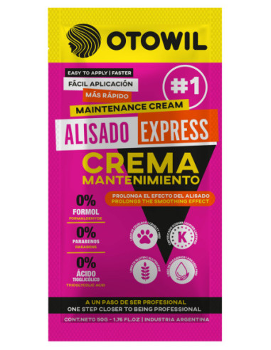 Alisado Express - Crema Mantenimiento | Sobre x 50 grs.