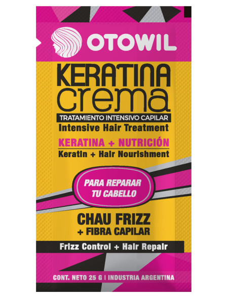 Keratina en Crema - Tratamiento Reparador | Sobre x 25 grs.