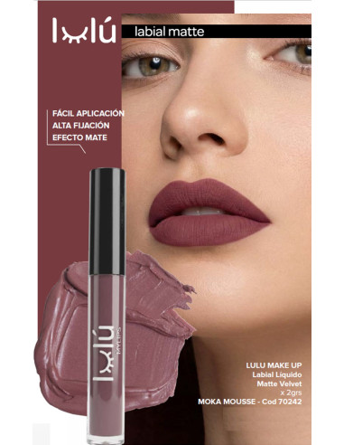 Labial Liquido Mate x 2 grs T2 Moka Mouse