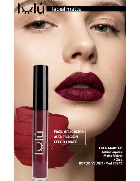 Labial Liquido Mate x 2 grs T3 Bordo Velvet