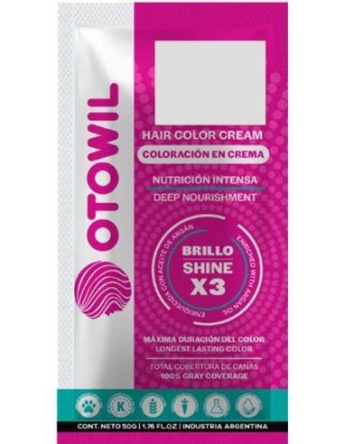 Crema Colorante Capilar - Argan |7 Rubio| Sobre x50grs.