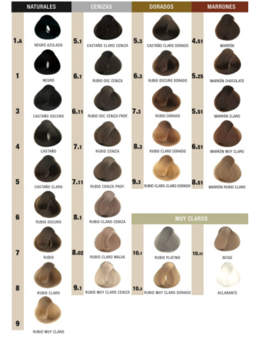 Carta de color con pelo