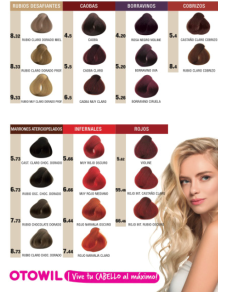Carta de color con pelo