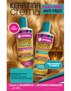 Kit keratina crema: shampoo + acondicionador