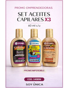 PromoEmprendedora Aceites x 3 (Almendras + Coco + Argan)