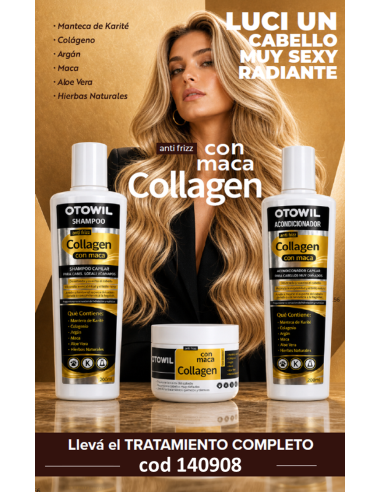 KIT Collagen Shampoo + Acondicionador + Tratamiento x 250