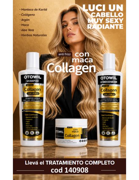 KIT Collagen Shampoo + Acondicionador + Tratamiento x 250