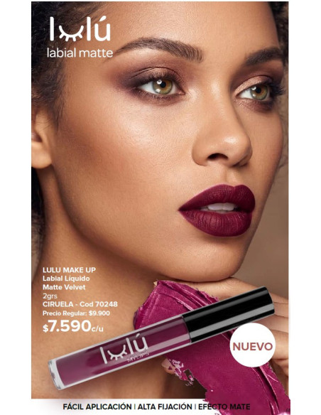 Labial Liquido Mate x 2 grs T8 Ciruela