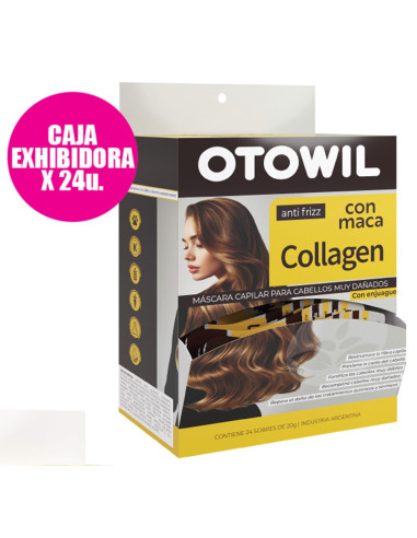 Otowil Collagen -Caja x 24 sobres - Tratamiento capilar con maca sobre x 20 g