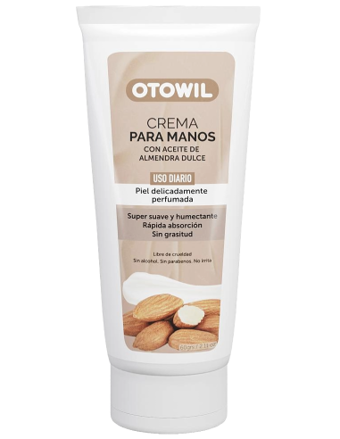 Crema para manos con aceite de almendras