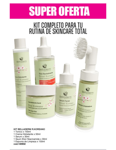 KIT Belladerm Ritual Koreano Completo