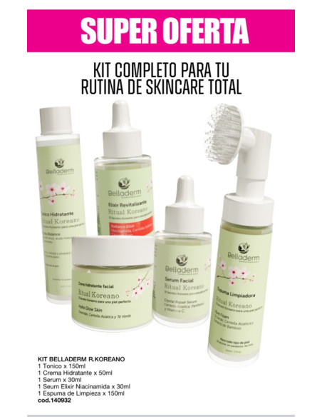 KIT Belladerm Ritual Koreano Completo