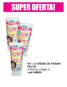 KIT x 3 Crema para Peinar Rulos 
