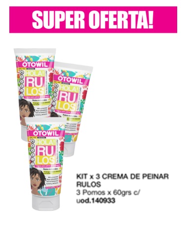 KIT x 3 Crema para Peinar Rulos 