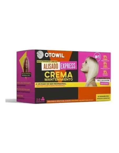 Alisado Express - Crema Mantenimiento Caja x 10 Sobres x 50 grs. c/u 